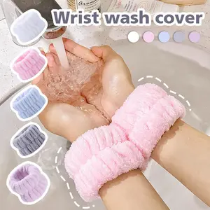 [Soft Microfiber Wrist Strap] 2pcs Soft Microfiber Reusable Spa Wrist Wash Strap, Wrist Wrap, Face Wash, Yoga Running Exercise Wrist Sweat Band, Wristband