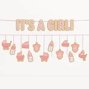 "It's a Girl" Double Banner Multipack for Baby Shower