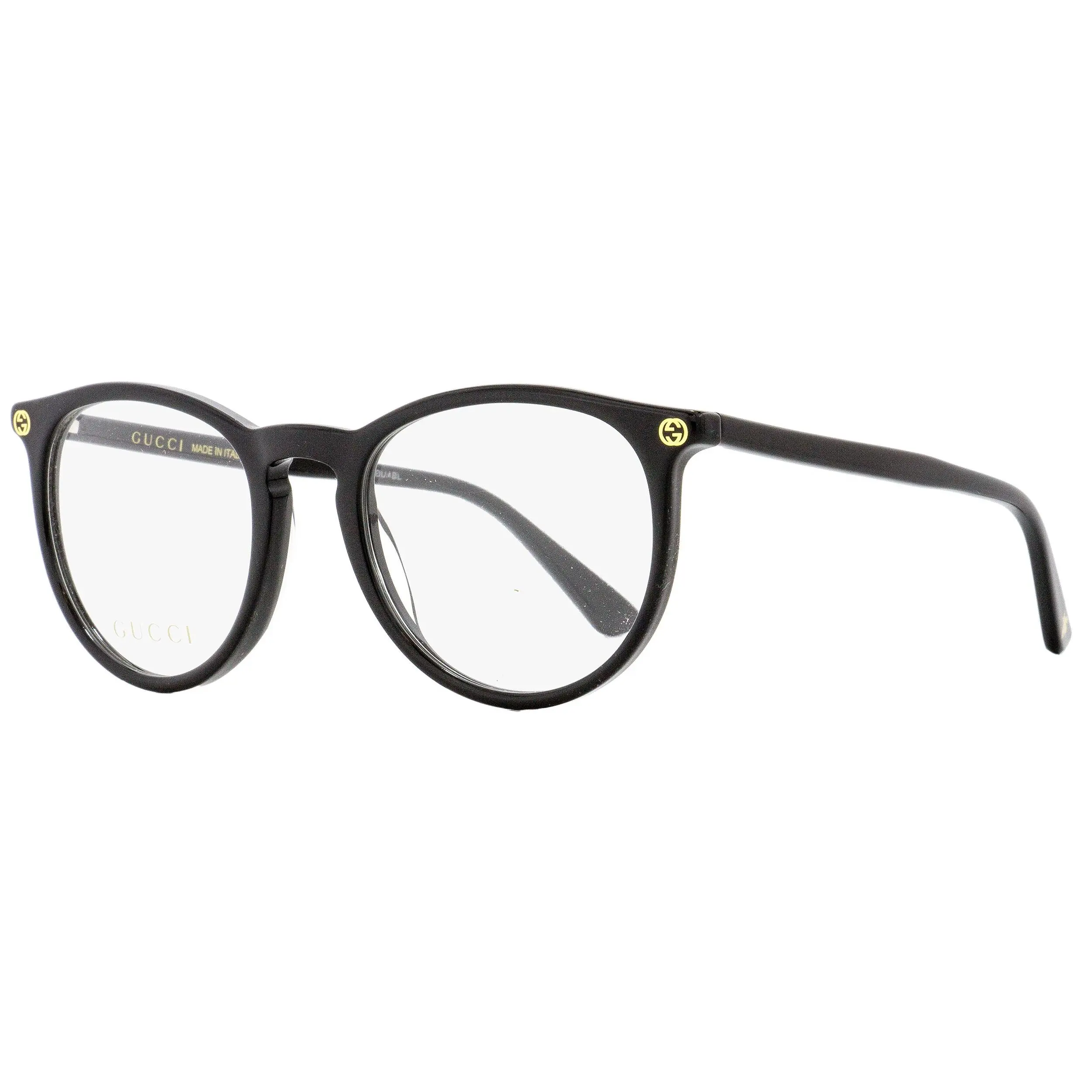 Gucci Oval Eyeglasses GG0027O 001 Black 50mm 0027 Gucci Oval Eyeglasses GG0027O 001 Black 50mm 0027