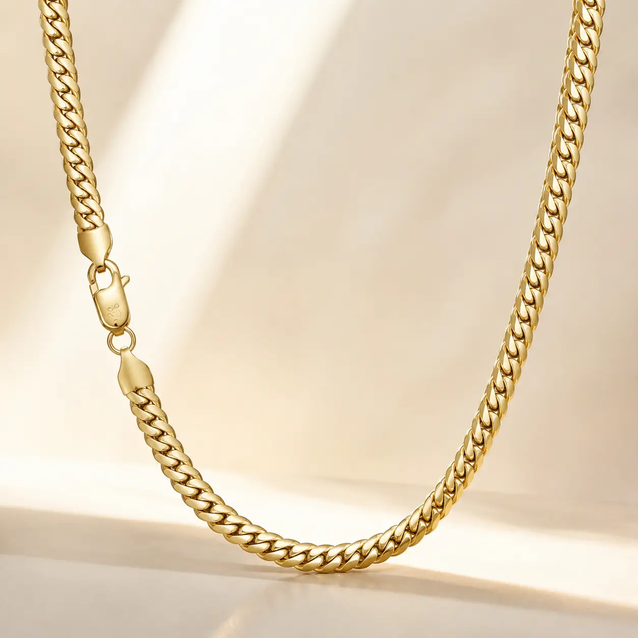 14K Gold Plated Dense Curb Chain Necklace for Men and Women, Classic Unisex Gold Tone Chain, Everyday Fashion Jewelry Gift faith anniversary memorial day campaign statement dainty multicolor faith cross necklace exquisite practical set match daily free