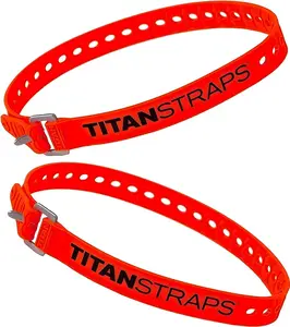 Titan Straps - Industrial 25" Length / 2-Pack - Safety Orange