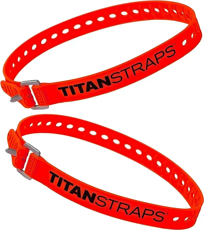 Titan Straps - Industrial 25" Length / 2-Pack - Safety Orange