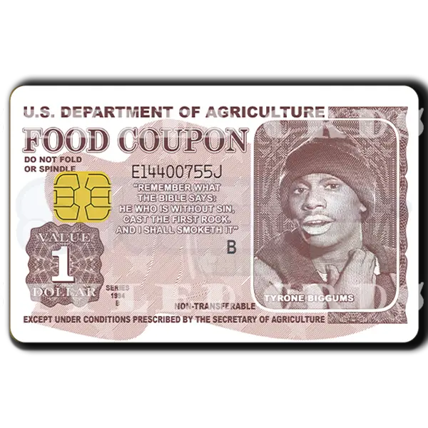 funny tyrone biggums debit card sticker