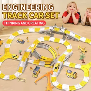 TongLi Children's Electric Train Set: Easy-to-Assemble DIY Track Construction Kit, DIY Track Assembly Set for Kids, Hands-On Skill Development Toy for Toddlers & Preschoolers, Fun Learning Experience Through Assembly,New Year gift,Toy Gifts,Christmas gift