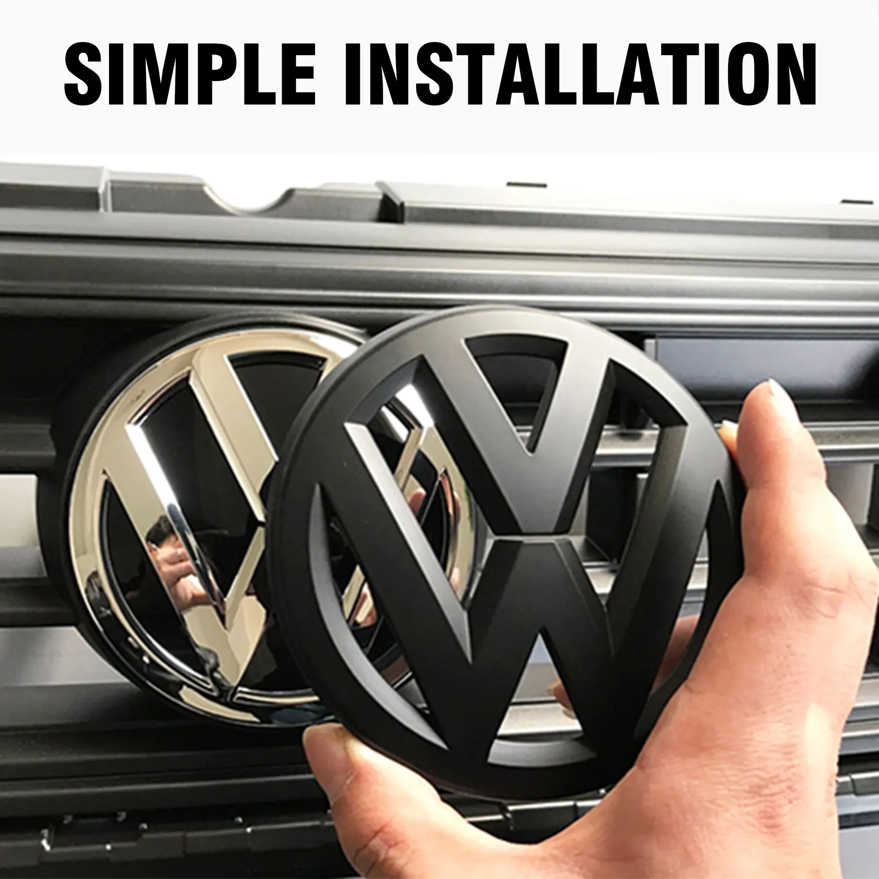 1/2pcs Car Front Grille Badges Cover Rear Trunk Emblem Lid Paste Accessories Car Decal For Volkswagen VW Golf 4 MK4 Not suitable for ACC Vehicle Exterior Decoration