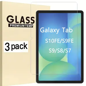 3-piece set suitable for S7/S8/S9/S9FE/S10/F10FE 11 inch -9H hardness, comprehensive protection, scratch resistant design, stylish glossy tablet cover, device safety, screen protector, modern cover, minimalist design, durable glas
