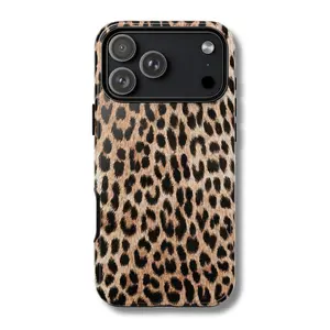 UNTAMED Leopard Print Tough Case for iPhone Samsung Google Pixel - Polycarbonate TPU 2-Piece Impact Resistant Shockproof Glossy Finish Wireless Charging Compatible