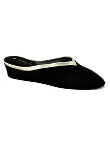 Jacques Levine Spanish Leather Wedge Slipper