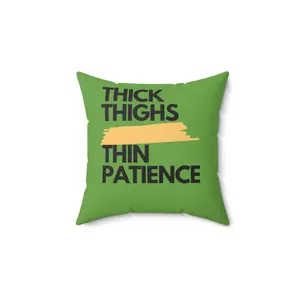 Light Green Double-Sided Thick Thigh Pillow with Thin Patience Design