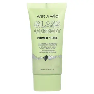 wet n wild Glass Correct Primer, 1111912 Green, 0.91 fl oz (27 ml)