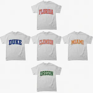 Vintage College T-Shirt – Ash Grey, Custom Your Team, Game Day Shirt, Back To School, Retro Varsity Style Outfit, Gift for Men and Women