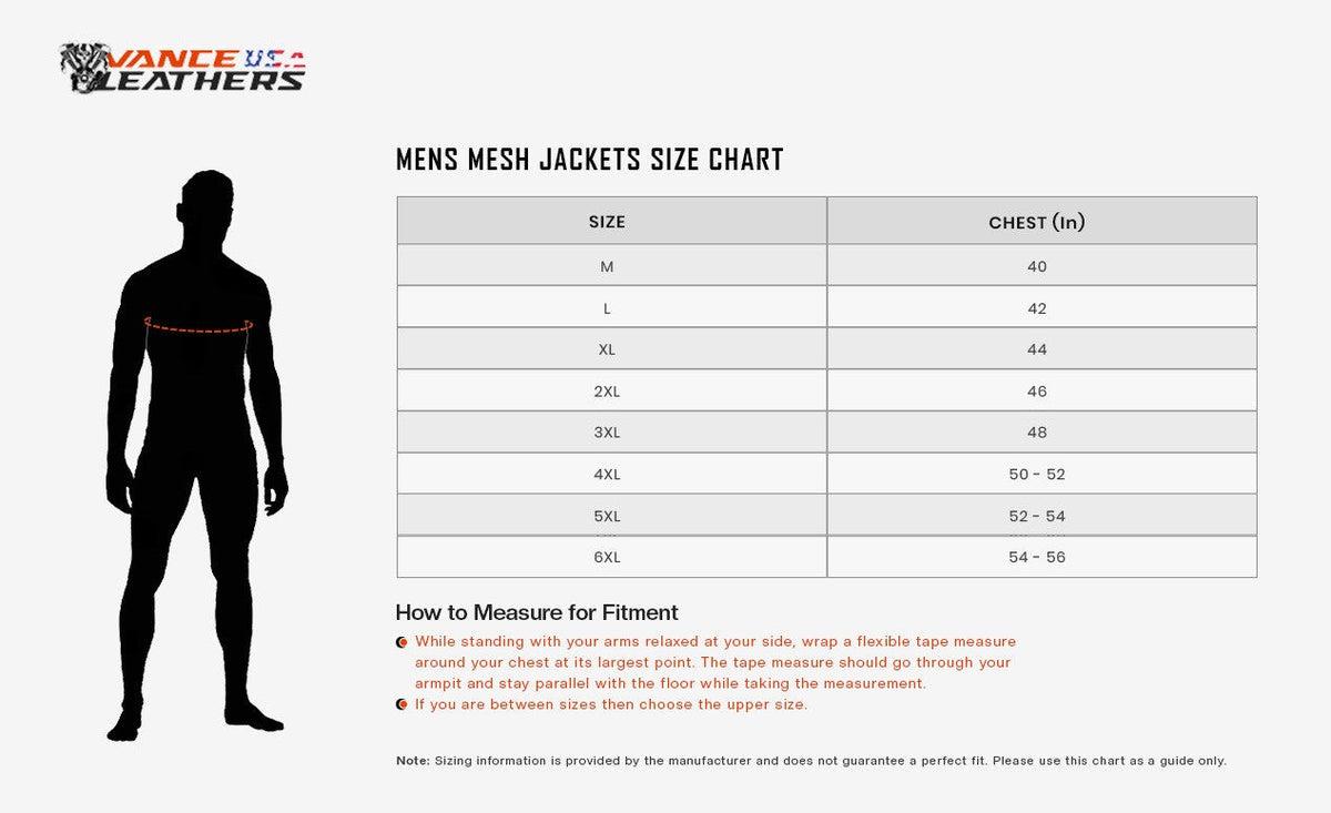 Vance Men's 3-Season Mesh/Textile CE Armor Motorcycle Jacket