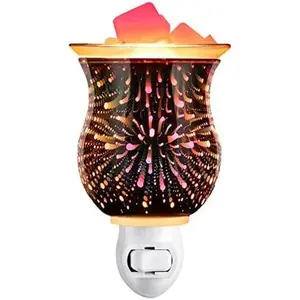 Firework 3D Glass Plug in Wax Warmer with Removable Glass Lid, Wax Warmer Plug in Wall Night Light...