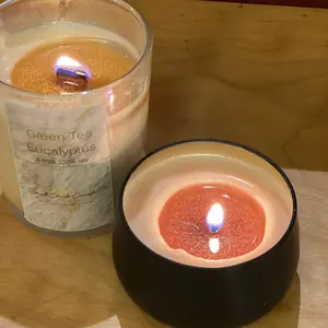 Golden hour sparkle candles