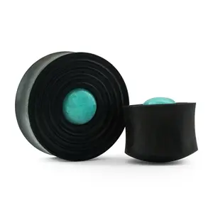 Ecliptic Amazonite Stone Areng Wood Double Flare Plugs