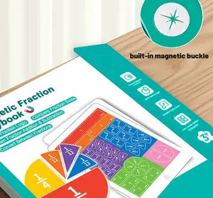Magnetic Fraction Demonstration Book, Math Manipulatives for Elementary School, Homeschool & Classroom Supplies