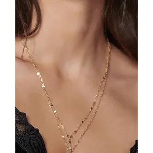 Double Shinny Lariat Necklace