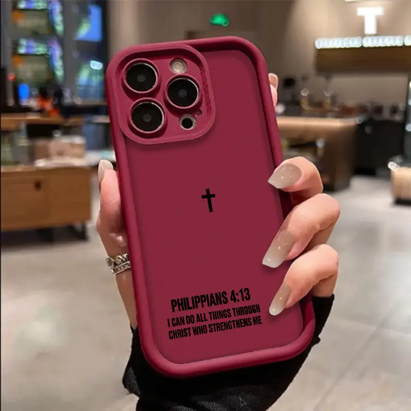 Bible Cross Phone Case TPU for iPhone17AIR 17PRO 16PRO 15PRO MAX  14 PLUS 13PRO 12 11PRO XS MAX X XR Samsung Galaxy S25 Ultra S24 S23 S22 Plus, Aesthetic, Space, Accessories, Casing, Durable