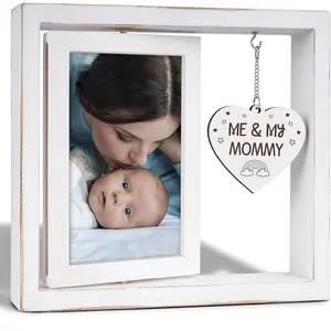 Mom Gifts,  Mom Gifts, Mommy Birthday , Mother to Be Presents, Mother's Day , Rotating Rustic Picture Frame 4x6