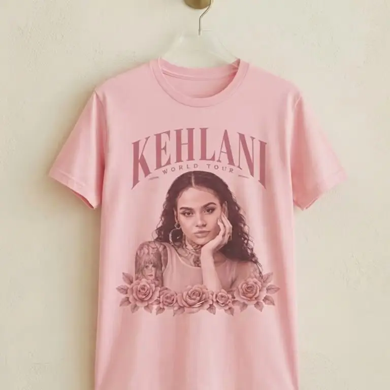 Kehlani Tour 2026 Shirt, Short Sleeve Crew Neck T-Shirt, Pull On, Casual, Unisex Cotton T-Shirt, Womenswear