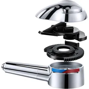 Chrome Faucet Handle Replacement Kit - Compatible with Delta 1700 Series - 5 Inch Height 2 Inch Width - Single Lever Tub and Shower Handle - Durable Metal Construction - Easy Install Design Heavy Duty Stainless Steel Toilet Plunger