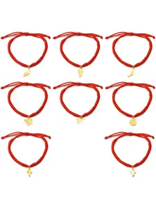 1Piece Spain Canary Islands Mallorca La palma With Red Rope Bracelets Woman Canarian Bangle Jewelry Virgen de la Peña