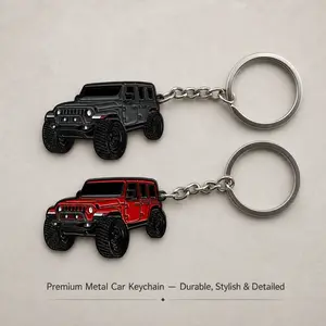 4-Door Offroad SUV Keychain - 4x4 Truck Key Ring for Wrangler Owners, Durable Metal Key Fob Holder, Perfect Gift for Off-Road Lovers