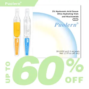 Ultra-Hydrating Serum -Vegan| 3% Hyaluronic Acid Glass Skin Single-Puolern 2in1-Use Vials Skincare Comfort Skin Repair