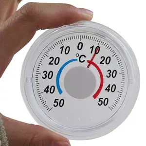Self Adhesive Round High Accuracy Thermometer For Window Indoor Outdoor Wall Greenhouse Garden Home Temperature Gauge