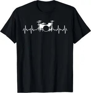 Cotton(pure) Cool Drum Set Art For Men Women Drum Player Drummer Sticks T-Shirt