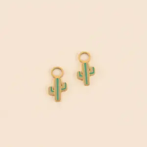 Cactus Huggie Hoop Charms