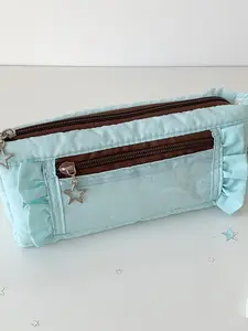 High-Quality Floral Pen Bag for Students, Cute Stationery Storage Pouch, Portable Makeup Bag, Ideal Gift for Girls