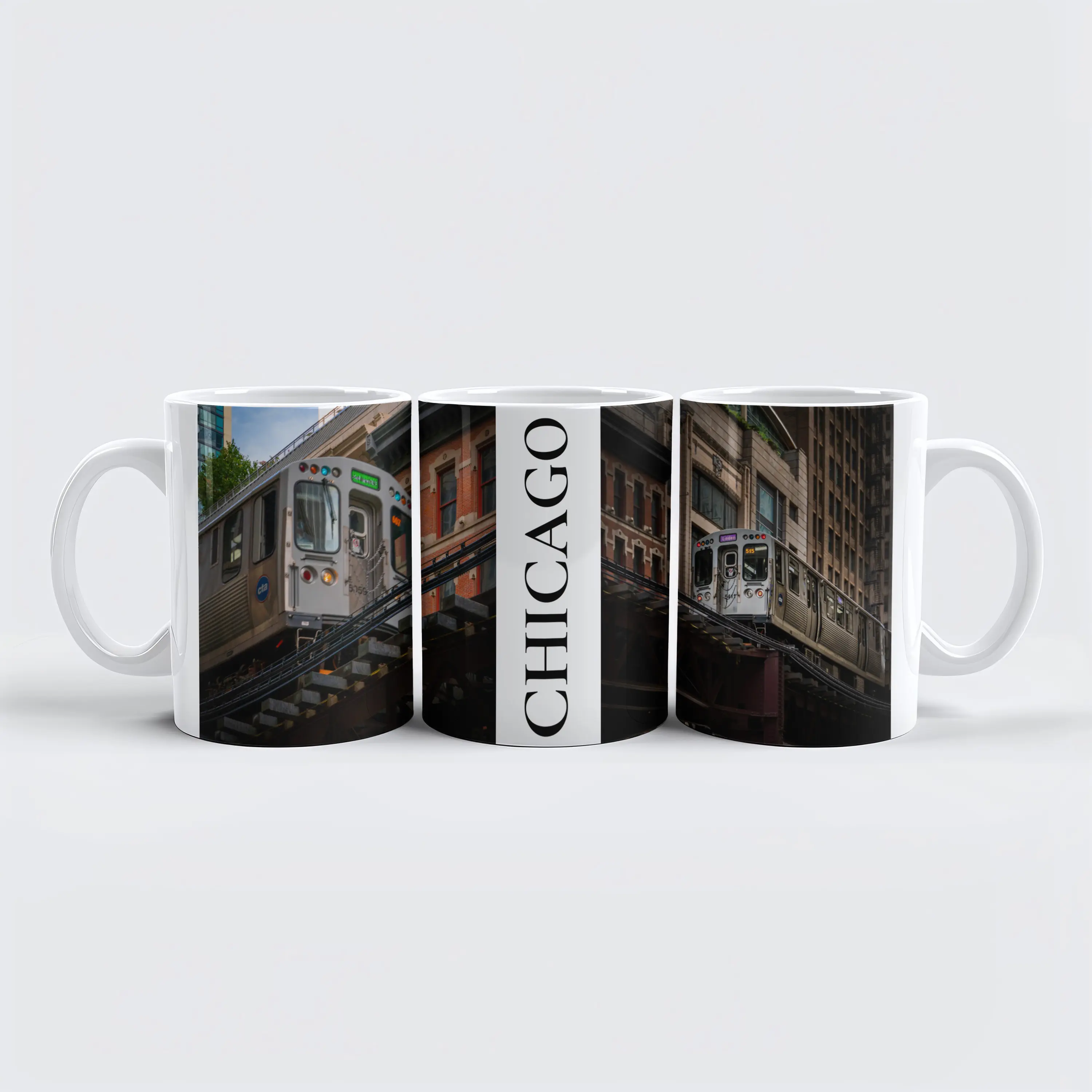 Chicago L-Train Mug | Real City Photo | 11oz & 15oz