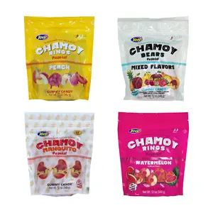 Jovy Chamoy Gummy Candy - Worms, Rings or Bears, Mango,Watermelon, Peach, or Variety, Spicy Sweet Mexican Candy, Dulces Enchilados, Chamoy Gummy Snacks