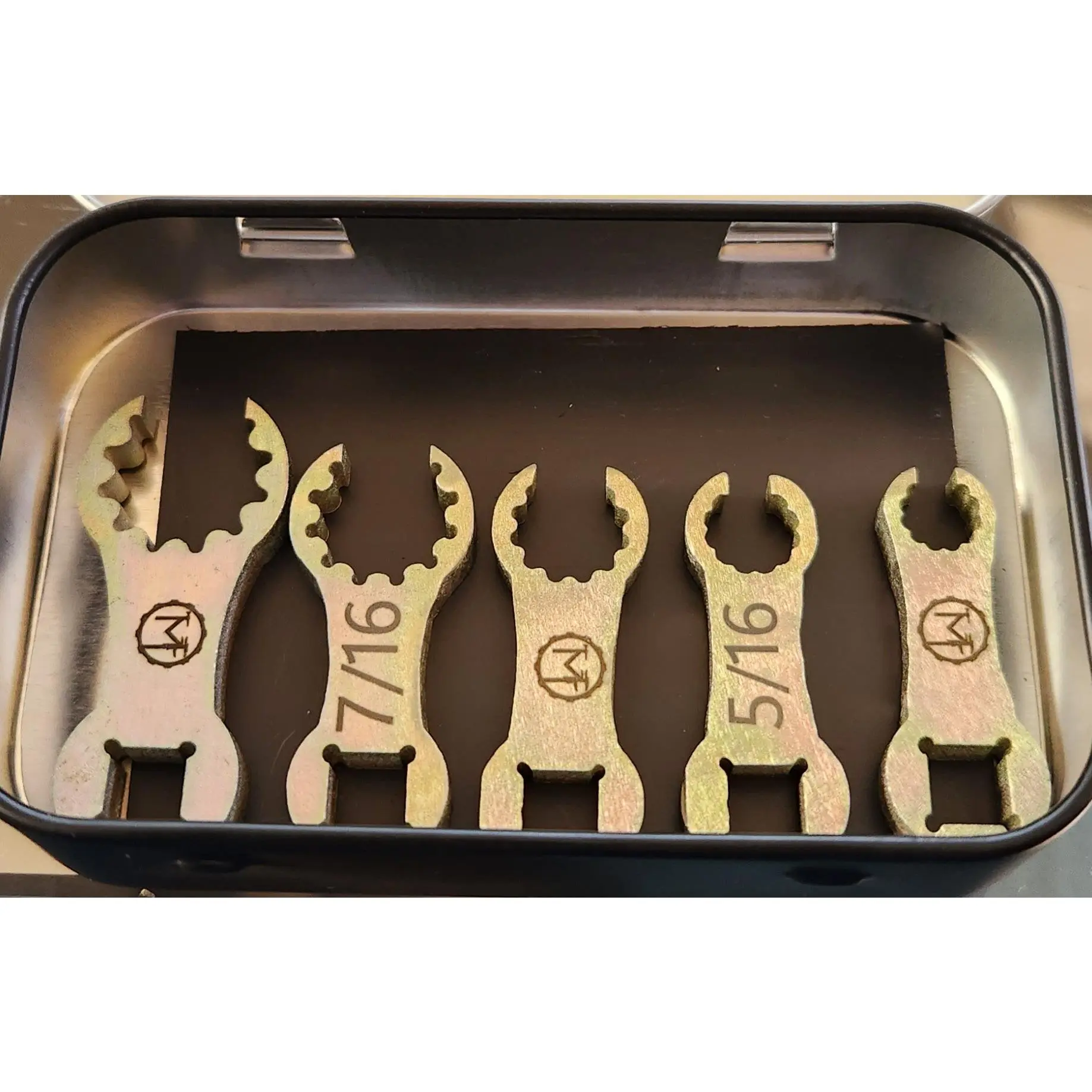 5pc Dog Bone Spline Tubing Wrenches SAE 1/4" thru 1/2"