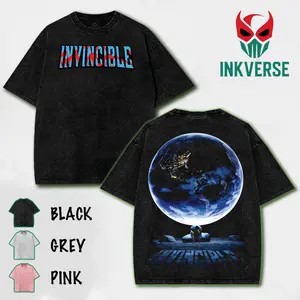 Invincible Mark Grayson Washed Shirt, Comic Shirt, TV Show Shirt graphic tees Menswear Top Cotton Fabric lover streetwear
