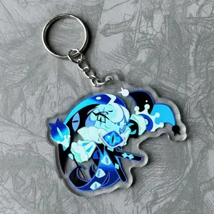 Shadowmilk Cookie Keychain Charm, Video Game Cookie Run Kingdom Keychain, CKR Small, Meaningful, And Full Of Character, Unique Keychains That Add Charm To Every Bag And Key.