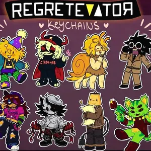 REGRETEVATOR Keychains, Poob, Pest, Split, Bive, Gnarpy, Lampert, Infected, Folly