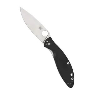 Spyderco Astute Value Black Knife with Stainless Steel PlainEdge Blade