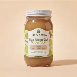 TrueSeaMoss Apple/Cinnamon Irish Sea Moss Gel – Rich in Minerals & Vitamins – supports immune, improves digestion, boost energy, skin & hair health