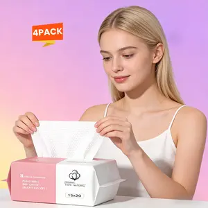 Disposable Face Towels, Soft Material, Clean Skin, 1/2/4 Packs, Dry Wipes, Face Cleaning Wipes, Facial Towels, Wash Cloths, Thickened, for Cleansing, Makeup Removal, Skincare