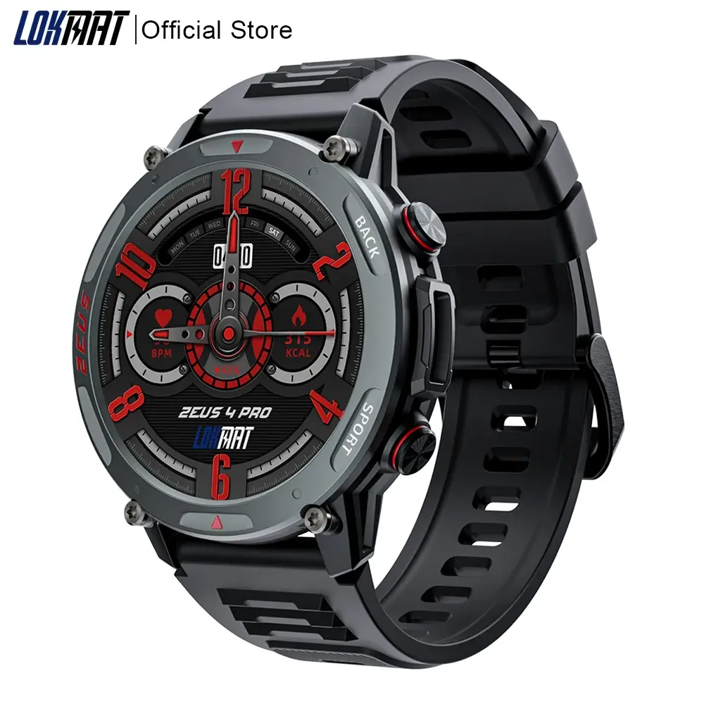 LOKMAT ZEUS 4 PRO Smart Watch 1.43 Amoled Round Screen BT Calls Smartwatches Fitness Tracker Heart Rate Monitor for Smart Phone sport watch