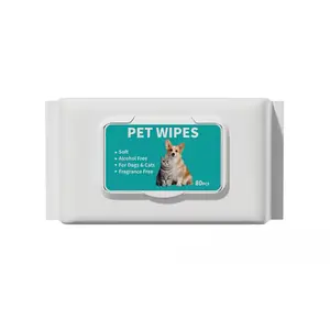 Esencia Paws Pet Wipes Soft Alcohol-Free Fragrance-Free for Dogs & Cats 80 Count Gentle Natural Formula Safe Daily Use Grooming Wipes