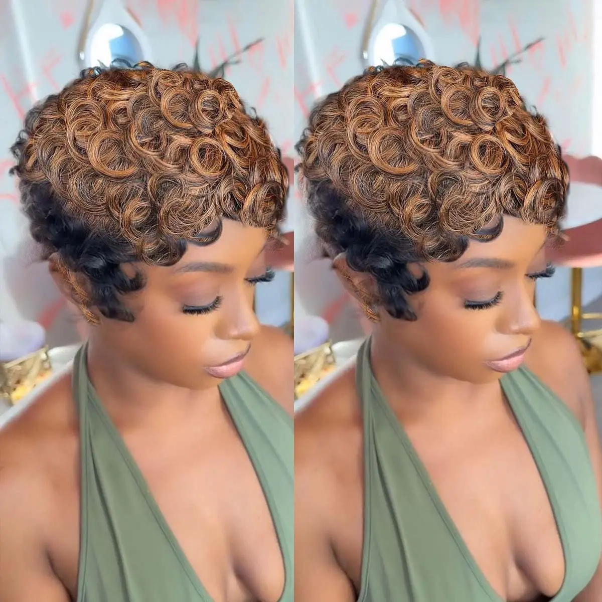 No lace pixie wig 1b/30