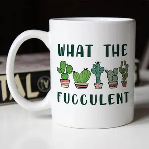 Funny Cactus Gift for Nature Lover Friend Bestie,Ceramic Coffee Cup, Gift for Her, Gift for Mom Decoration Humor,Mother's Day Surprise for Gardeners, Spring Aesthetic Home Decor, Unique Birthday Present for Bestie, Funny Succulent Art.