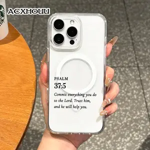 Magnetic Coquette Case for iPhone 17 16 E Pro Max 15 Plus 14 13 12 11 XS XR, Pastel Commit Everything Design | Shockproof, Girly, Stylish, Silicone, and Trendy Protection
