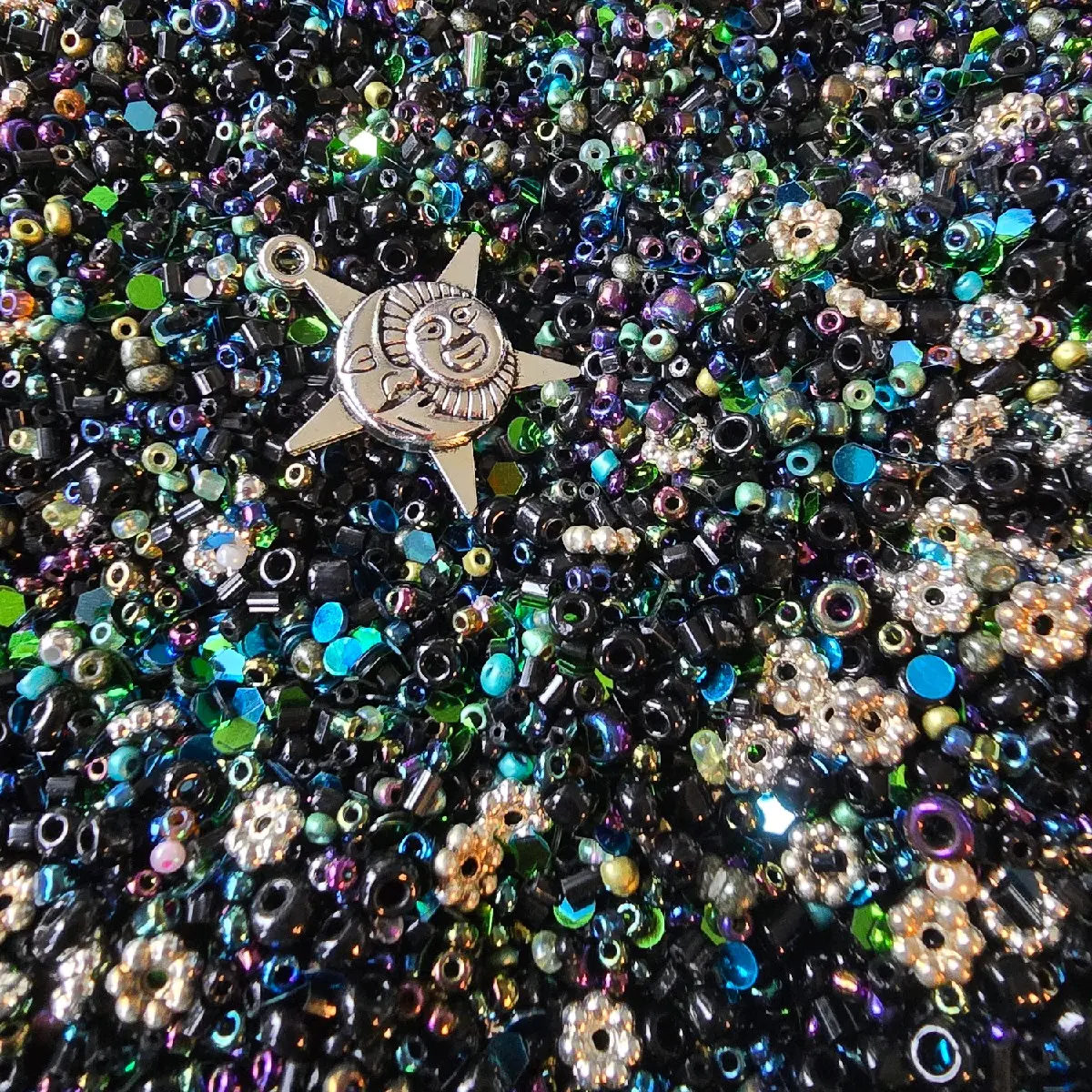 Galaxy moon seed bead mix