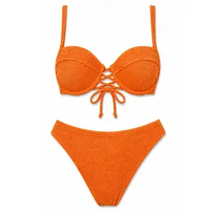 Orange Shimmer 2-Piece Bikini Set