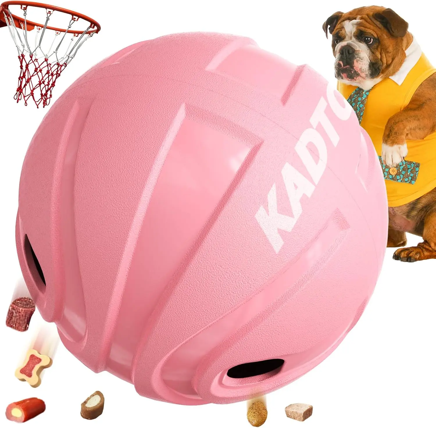 KADTC XL, Rolling Dog Treat Dispenser Toys Wobble Giggle Ball Slow Feeder