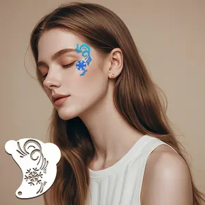 16-Piece Face Painting Templates for DIY Decoration, Reusable Pet Supplies with Colorful Hollow Design, Ideal for Stage Performances